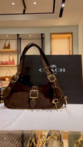 chocolate brown drifter coach bag